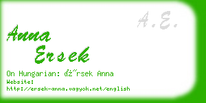 anna ersek business card